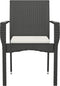 vidaXL - Tuinstoelen - 4 - st - met - kussens - poly - rattan - zwart