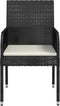 vidaXL - Tuinstoelen - 4 - st - met - kussens - poly - rattan - zwart