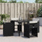 vidaXL - Tuinstoelen - 4 - st - met - kussens - poly - rattan - zwart