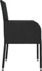 vidaXL - Tuinstoelen - 4 - st - met - kussens - poly - rattan - zwart