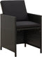 vidaXL - Tuinstoelen - 4 - st - met - kussens - poly - rattan - zwart