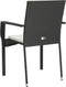 vidaXL - Tuinstoelen - 4 - st - met - kussens - poly - rattan - zwart