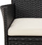 vidaXL - Tuinstoelen - 4 - st - met - kussens - poly - rattan - zwart