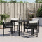 vidaXL - Tuinstoelen - 4 - st - met - kussens - poly - rattan - zwart