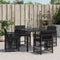 vidaXL - Tuinstoelen - 4 - st - met - kussens - poly - rattan - zwart
