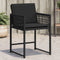 vidaXL - Tuinstoelen - 4 - st - met - kussens - poly - rattan - zwart