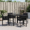 vidaXL - Tuinstoelen - 4 - st - met - kussens - poly - rattan - zwart