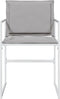 vidaXL - Tuinstoelen - 4 - st - met - kussens - staal - en - textileen - wit