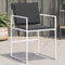 vidaXL - Tuinstoelen - 4 - st - met - kussens - staal - en - textileen - wit