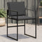 vidaXL - Tuinstoelen - 4 - st - met - kussens - staal - en - textileen - zwart
