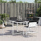 vidaXL - Tuinstoelen - 4 - st - met - kussens - staal - en - textileen - wit
