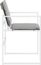 vidaXL - Tuinstoelen - 4 - st - met - kussens - staal - en - textileen - wit