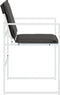 vidaXL - Tuinstoelen - 4 - st - met - kussens - staal - en - textileen - wit