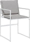 vidaXL - Tuinstoelen - 4 - st - met - kussens - staal - en - textileen - wit