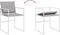 vidaXL - Tuinstoelen - 4 - st - met - kussens - staal - en - textileen - wit