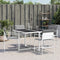 vidaXL - Tuinstoelen - 4 - st - met - kussens - staal - en - textileen - wit