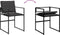vidaXL - Tuinstoelen - 4 - st - met - kussens - staal - en - textileen - zwart