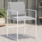 vidaXL - Tuinstoelen - 4 - st - met - kussens - staal - en - textileen - wit