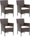 vidaXL - Tuinstoelen - 4 - st - poly - rattan - bruin