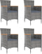 vidaXL - Tuinstoelen - 4 - st - poly - rattan - grijs