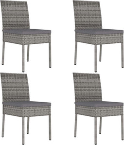 vidaXL - Tuinstoelen - 4 - st - poly - rattan - grijs