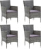 vidaXL - Tuinstoelen - 4 - st - poly - rattan - grijs