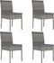 vidaXL - Tuinstoelen - 4 - st - poly - rattan - grijs