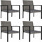 vidaXL - Tuinstoelen - 4 - st - poly - rattan - grijs