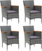 vidaXL - Tuinstoelen - 4 - st - poly - rattan - grijs