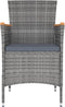 vidaXL - Tuinstoelen - 4 - st - poly - rattan - grijs