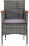 vidaXL - Tuinstoelen - 4 - st - poly - rattan - grijs