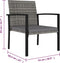 vidaXL - Tuinstoelen - 4 - st - poly - rattan - grijs