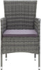vidaXL - Tuinstoelen - 4 - st - poly - rattan - grijs