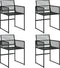 vidaXL - Tuinstoelen - 4 - st - poly - rattan - zwart