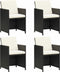 vidaXL - Tuinstoelen - 4 - st - poly - rattan - zwart