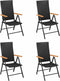 vidaXL - Tuinstoelen - 4 - st - poly - rattan - zwart