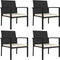 vidaXL - Tuinstoelen - 4 - st - poly - rattan - zwart