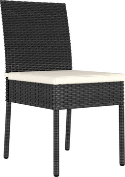 vidaXL - Tuinstoelen - 4 - st - poly - rattan - zwart