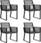 vidaXL - Tuinstoelen - 4 - st - poly - rattan - zwart