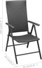 vidaXL - Tuinstoelen - 4 - st - poly - rattan - zwart