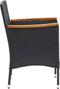 vidaXL - Tuinstoelen - 4 - st - poly - rattan - zwart