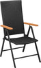 vidaXL - Tuinstoelen - 4 - st - poly - rattan - zwart