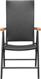 vidaXL - Tuinstoelen - 4 - st - poly - rattan - zwart