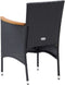 vidaXL - Tuinstoelen - 4 - st - poly - rattan - zwart