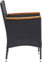 vidaXL - Tuinstoelen - 4 - st - poly - rattan - zwart