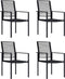 vidaXL - Tuinstoelen - 4 - st - PVC-rattan - zwart