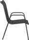 vidaXL - Tuinstoelen - 4 - st - staal - en - textileen - zwart