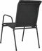 vidaXL - Tuinstoelen - 4 - st - staal - en - textileen - zwart