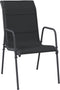 vidaXL - Tuinstoelen - 4 - st - staal - en - textileen - zwart