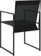 vidaXL - Tuinstoelen - 4 - st - staal - en - textileen - zwart